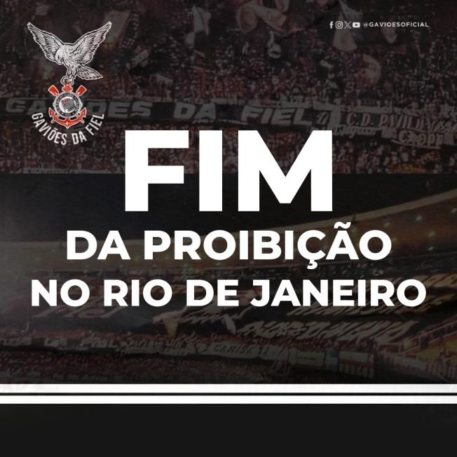 GAVIÕES DA FIEL DE VOLTA AO RIO DE JANEIRO