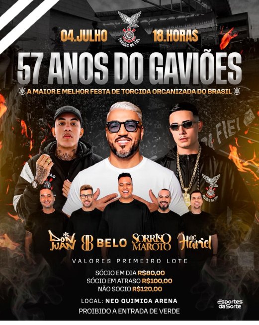 CONVITES À VENDA - 57 ANOS